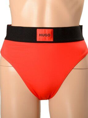Hugo Boss Women's "High Waist Red Label" Red Swim Bikini Bottom US XL IT 46